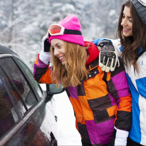 deux femmes au ski